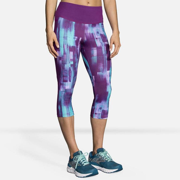 Brooks Greenlight Capri Women's Running Pants - Multicolor (45067-NROG)